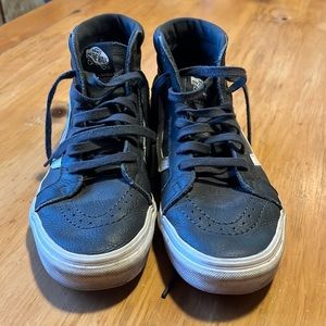 Vans High Top Leather Sneakers